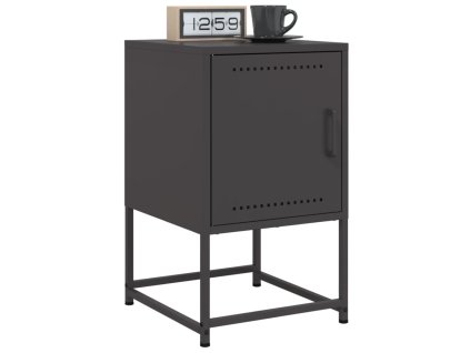 vidaXL Nočné stolíky 2 ks čierne 36x39x60,5 cm oceľ