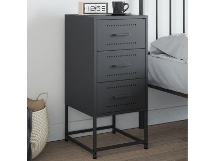 vidaXL Nočný stolík antracitový 36x39x78 cm oceľ