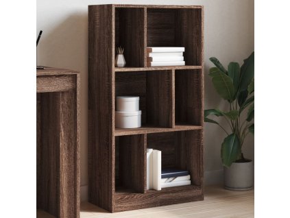 vidaXL Knižnica hnedý dub 57x28,5x107,5 cm kompozitné drevo