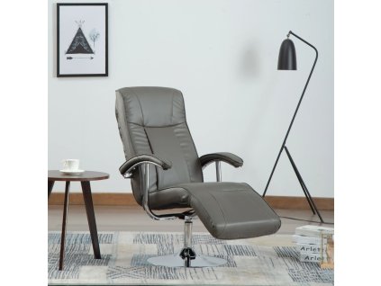 vidaXL TV kreslo sivé umelá koža