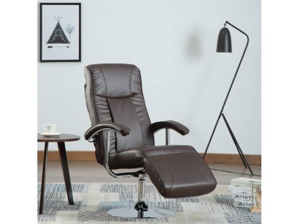 vidaXL TV kreslo hnedé umelá koža