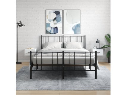 vidaXL Nástenné nočné stolíky 2 ks biele 35x35x20 cm