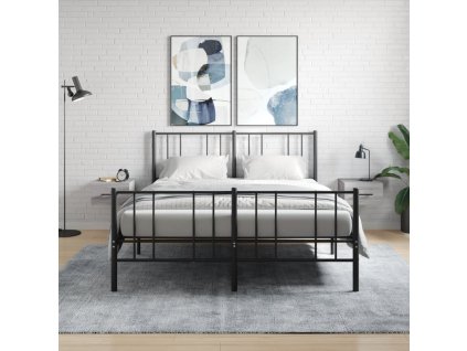 vidaXL Nástenné nočné stolíky 2 ks sivé sonoma 35x35x20 cm