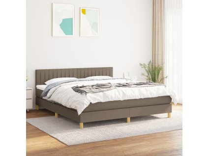 vidaXL Posteľný rám boxspring s matracom sivohned 180x200 cm látka