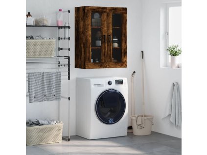 vidaXL Nástenná skrinka dymový dub 69,5x34x90 cm