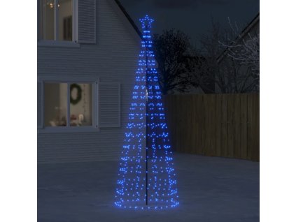 vidaXL LED vianočný stromček s hrotmi 570 LED modré 300 cm