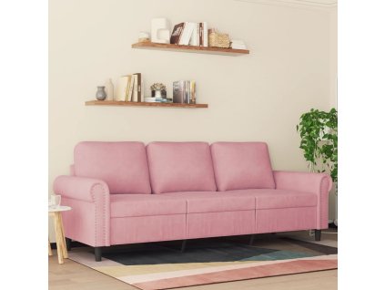 vidaXL 2-miestna pohovka ružová 140 cm zamat