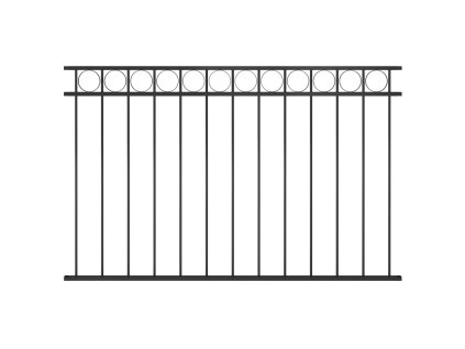 vidaXL Oceľový plotový panel 1,7x1 m čierny