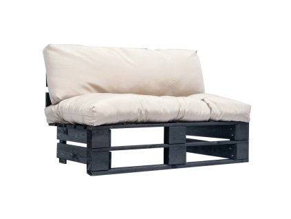 vidaXL Záhradná sedačka z paliet s pieskovými podložkami, borovica