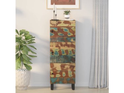 vidaXL Komoda 3 dvierka 40x33x110 cm masívne recyklov. drevo a železo