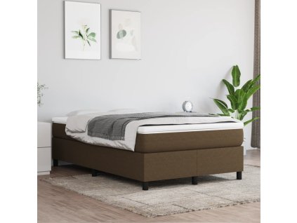 vidaXL Posteľ bez matraca tmavohnedá 120x200 cm látka