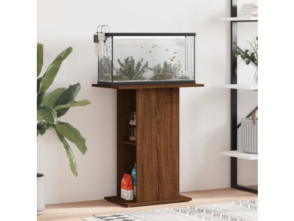 vidaXL Stojan na akvárium hnedý dub 60,5x36x72,5 cm kompozitné drevo