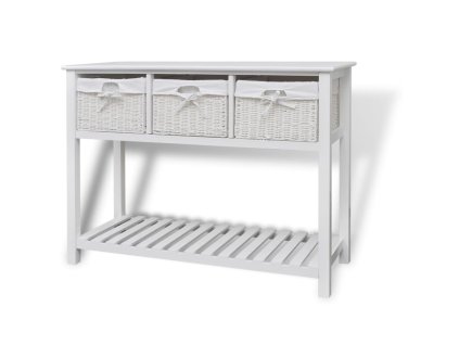 vidaXL Úložná komoda, biela