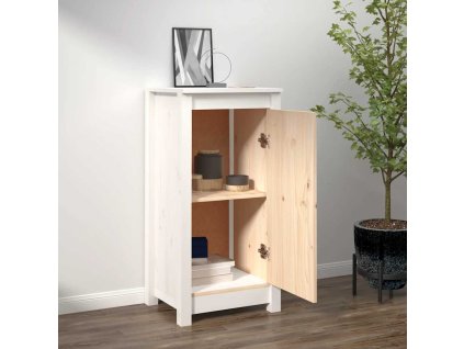 vidaXL Komoda biela 39x35x80 cm borovicový masív
