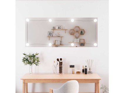 vidaXL Nástenné zrkadlo s LED svetlami 40x100 cm sklo obdĺžnikové