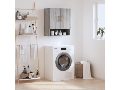 vidaXL Nástenná skrinka sivá sonoma 60x31x70 cm, kompozitné drevo