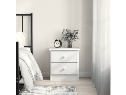 vidaXL Nočný stolík ALTA biely 41x35x41 cm masívna borovica