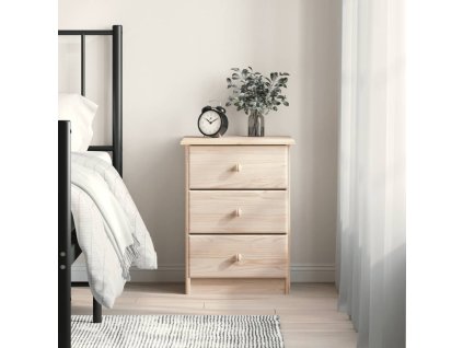 vidaXL Nočný stolík ALTA 41x35x55 cm masívna borovica