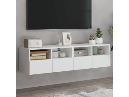 vidaXL TV nástenné skrinky 2 ks biele 60x30x30 cm kompozitné drevo