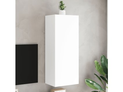 vidaXL TV nástenná skrinka biela 40,5x30x102 cm kompozitné drevo