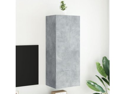 vidaXL TV nástenná skrinka betónovo sivá 40,5x30x102 cm kompozit.drevo