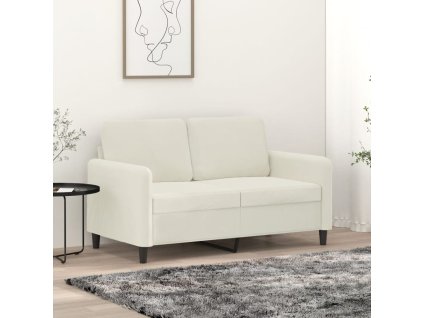 vidaXL 2-miestna pohovka krémová 120 cm zamat