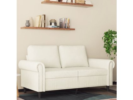 vidaXL 2-miestna pohovka krémová 120 cm zamat