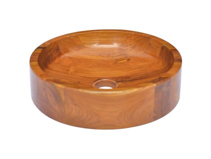 vidaXL Umývadlo tíkový masív Φ40x10 cm