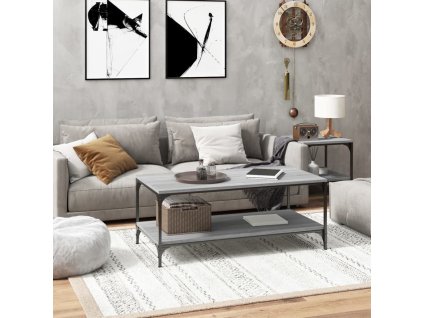 vidaXL Konferenčný stolík sivý sonoma 80x50x40 spracované drevo