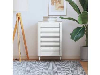 vidaXL Lamelové dvierka na skrinku, biele 69x49,4 cm, borovica