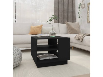 vidaXL Konferenčný stolík čierny 55x55x43 cm drevotrieska