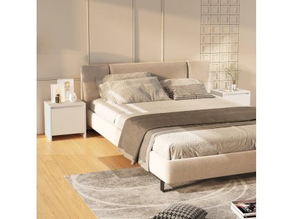 vidaXL Nočné stolíky 2 ks, biele 45x34x44,5 cm, kompozitné drevo