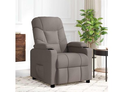 vidaXL Masážne kreslo, sivohnedé, látka