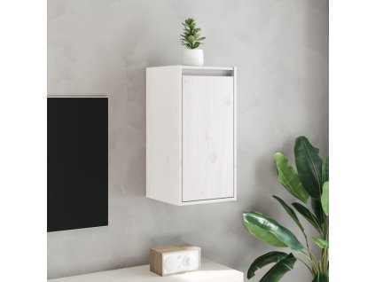 vidaXL Nástenná skrinka biela 30x30x60 cm masívna borovica