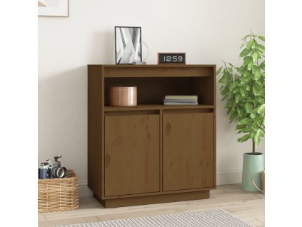 vidaXL Komoda medovo-hnedá 70x34x80 cm borovicový masív
