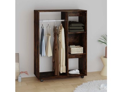 vidaXL Šatník dymový dub 80x40x110 cm spracované drevo