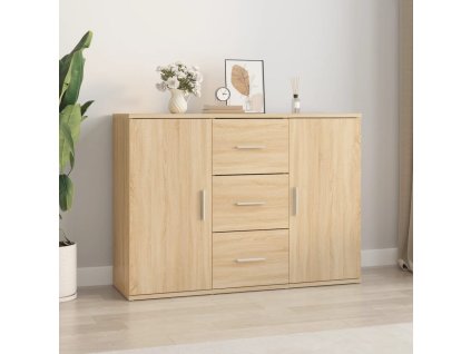 vidaXL Komoda dub sonoma 91x29,5x65 cm kompozitné drevo
