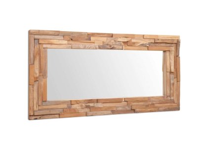 vidaXL Dekoratívne zrkadlo, teakové drevo 120x60 cm, obdĺžnikové