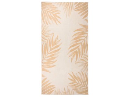 vidaXL Vonkajší koberec s plochým tkaním 100x200 cm listový vzor