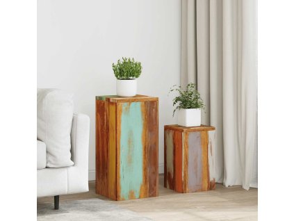 vidaXL Podstavce pod kvetináče 2 ks, recyklovaný masív