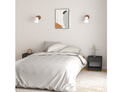 vidaXL Nočné stolíky 2 ks sivé 40x31x40 cm borovicový masív