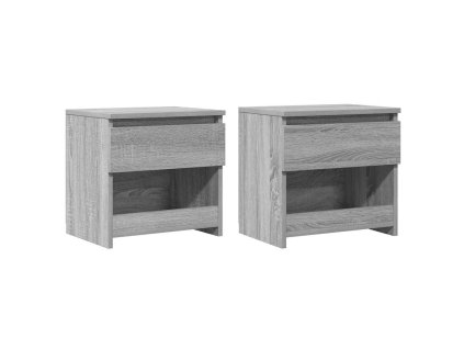 vidaXL Nočné stolíky 2 ks sivé sonoma 40x30x39 cm spracované drevo