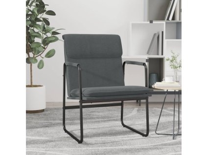 vidaXL Kreslo tmavošedé 55x64x80 cm látka