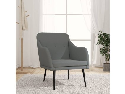 vidaXL Kreslo tmavosivé 63x76x80 cm látka