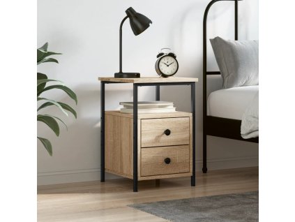 vidaXL Nočný stolík dub sonoma 34x35,5x50 cm kompozitné drevo