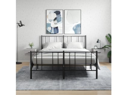 vidaXL Nástenné nočné stolíky 2 ks sivé sonoma 35x35x20 cm