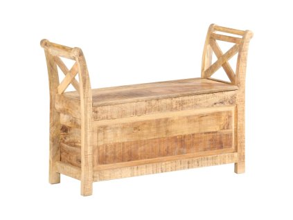 vidaXL Lavička do haly 103x33x72 cm masívne mangovníkové drevo
