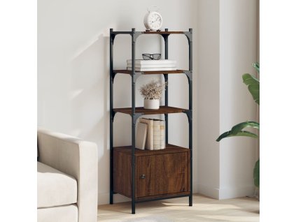 vidaXL Knižnica 3 police hnedý dub 41x30x109,5 cm kompozitné drevo