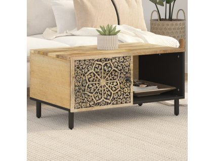 vidaXL Konferenčný stolík 80x50x40 cm, mangový masív