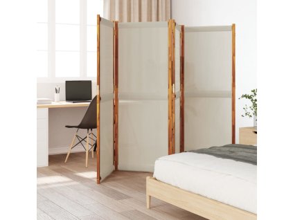 vidaXL 4-panelový paraván svetlosivý 280x180 cm